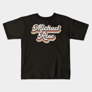 Retro Michael Pattern 70s 80s 90s Birthday Classic Style Kids T-Shirt